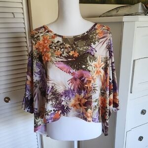 Tropical Print Women's Top - can fit many sizes!